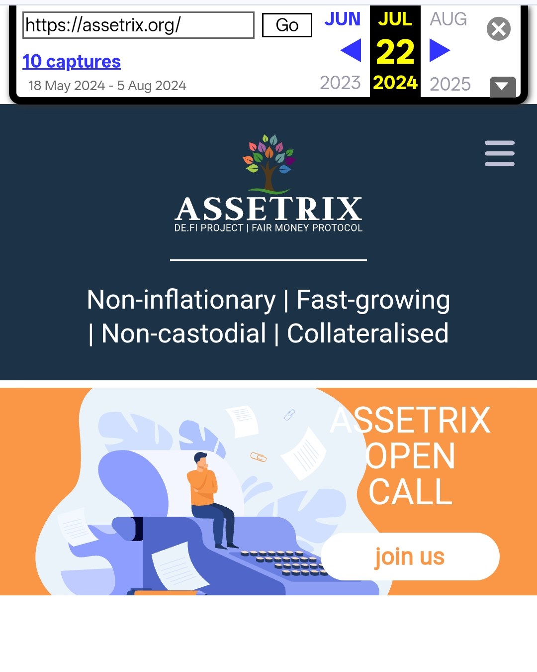 assetrix.org on 22 July 2024 serving the Assetrix site